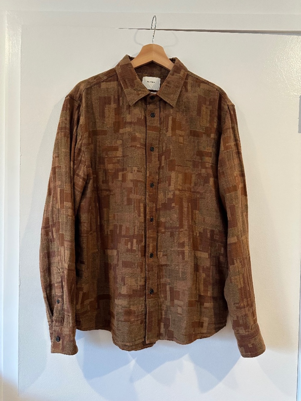 Billy Reid - Men's Brown and Tan Button-Up Shirt - Size L